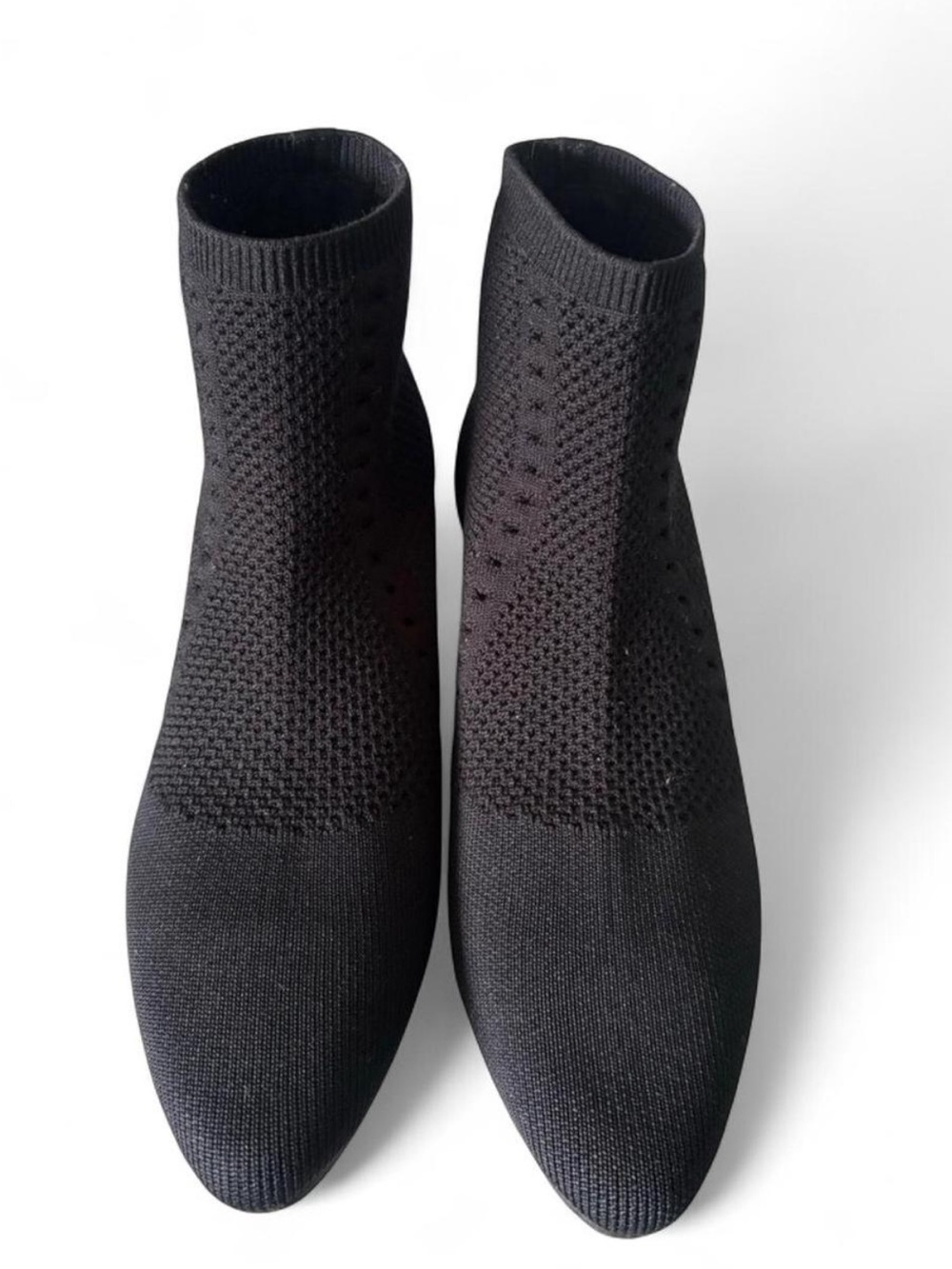 Eileen Fisher Black Knit Ankle Booties